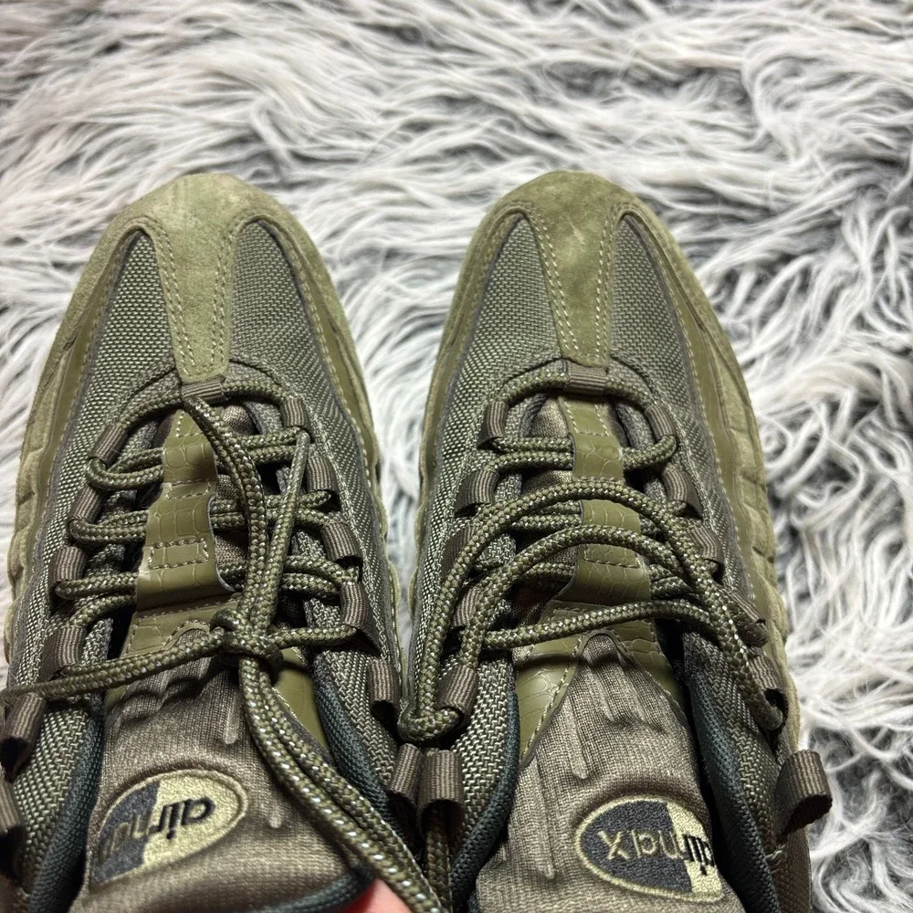 Nike Air Max 95‎ SE Olive Canvas Running Sneakers Men's Size 8 US AJ2018-300